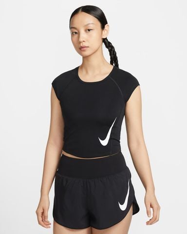 Nike - Áo Tay Ngắn Thể Thao Nữ Tempo Swoosh Women's Dri-FIT Short-Sleeve Running Top