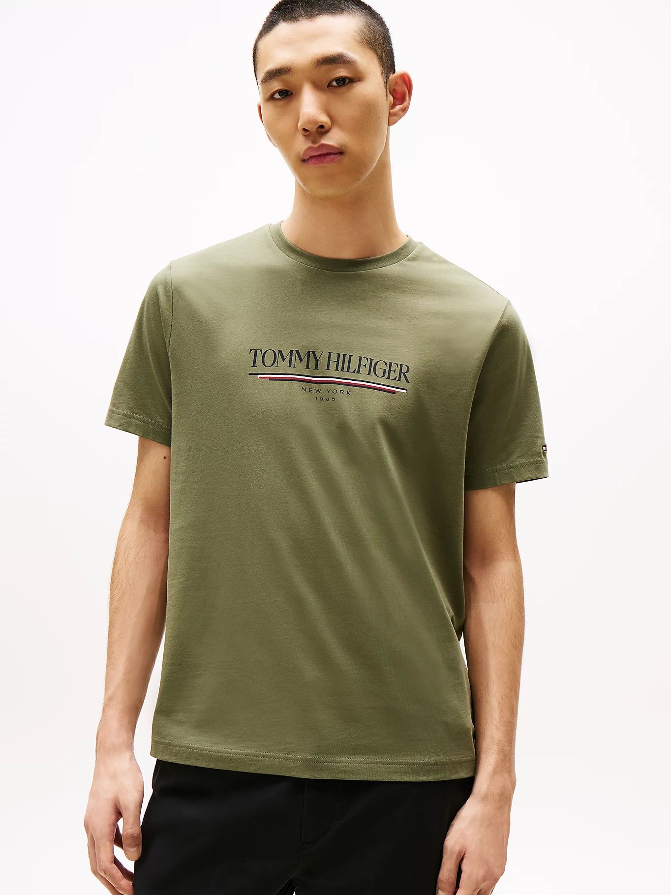 Tommy Hilfiger - Áo thun tay ngắn nam Logo Crew Neck T-Shirt