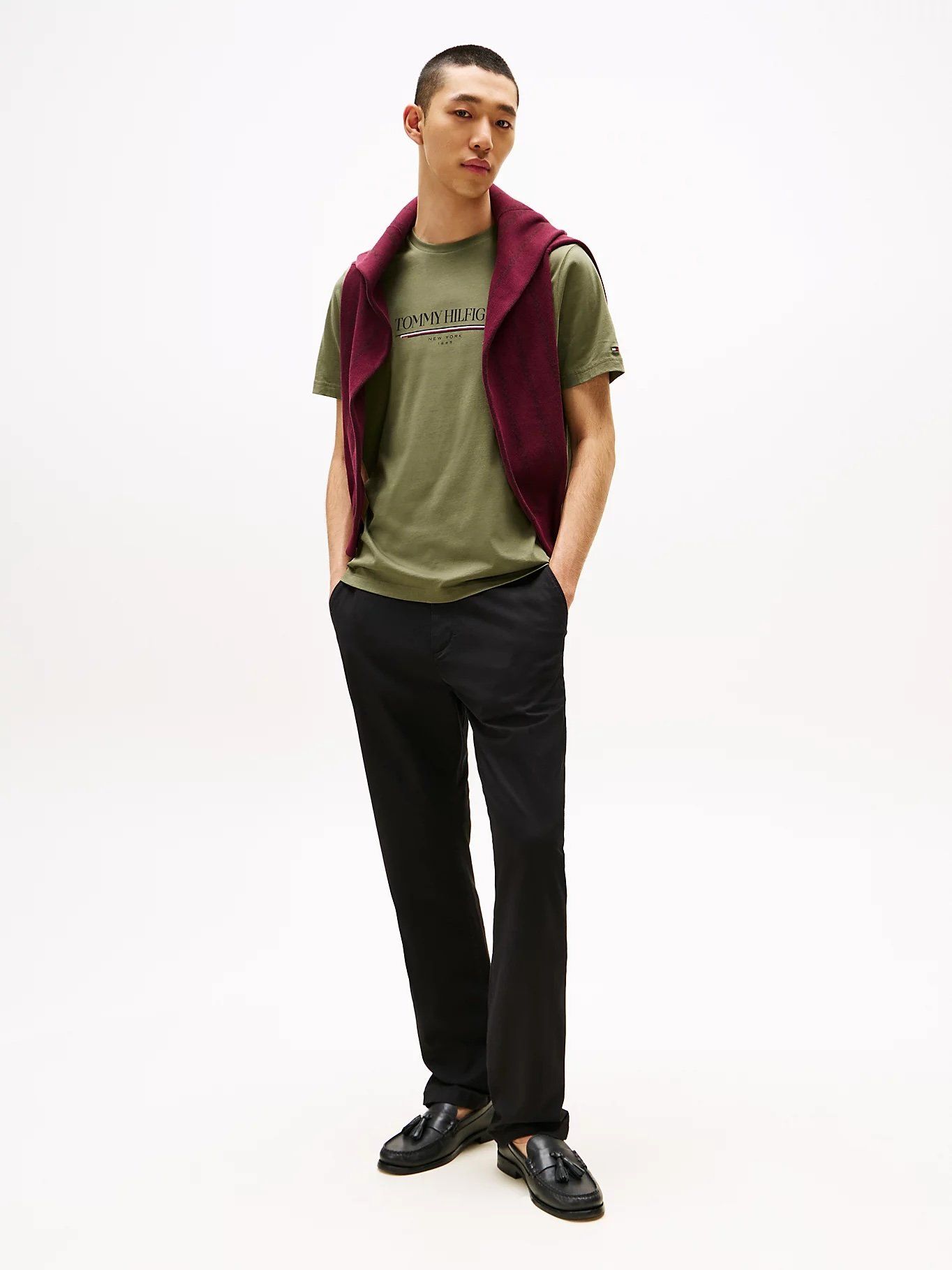 Tommy Hilfiger - Áo thun tay ngắn nam Logo Crew Neck T-Shirt