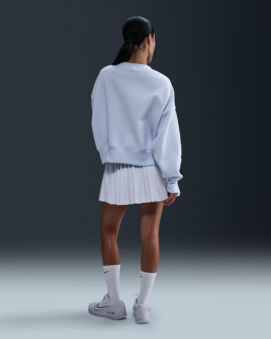 Nike - Áo nỉ tay dài thể thao Nữ NikeCourt Phoenix Fleece Women's Over-Oversized Crew-Neck Tennis Sweatshirt