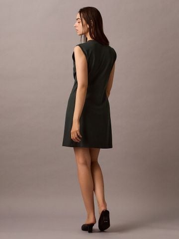 Calvin Klein - Đầm nữ Quarter Zip A-Line Mini Dress - 4