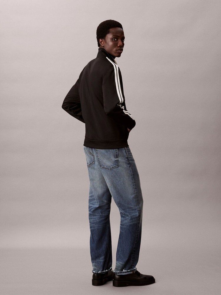 Calvin Klein - Áo khoác dệt kim nam Double Knit Relaxed Track Jacket