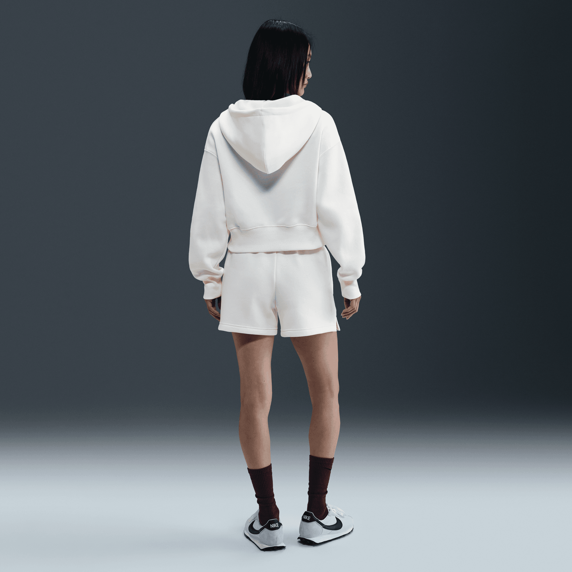 Nike - Quần ngắn thể thao Nữ Nike Sportswear Phoenix Fleece Women's Mid-Rise 4