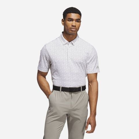 adidas - Áo thun có cổ đánh gôn Nam Men's Ultimate365 Micro Argyle Polo Shirt - White