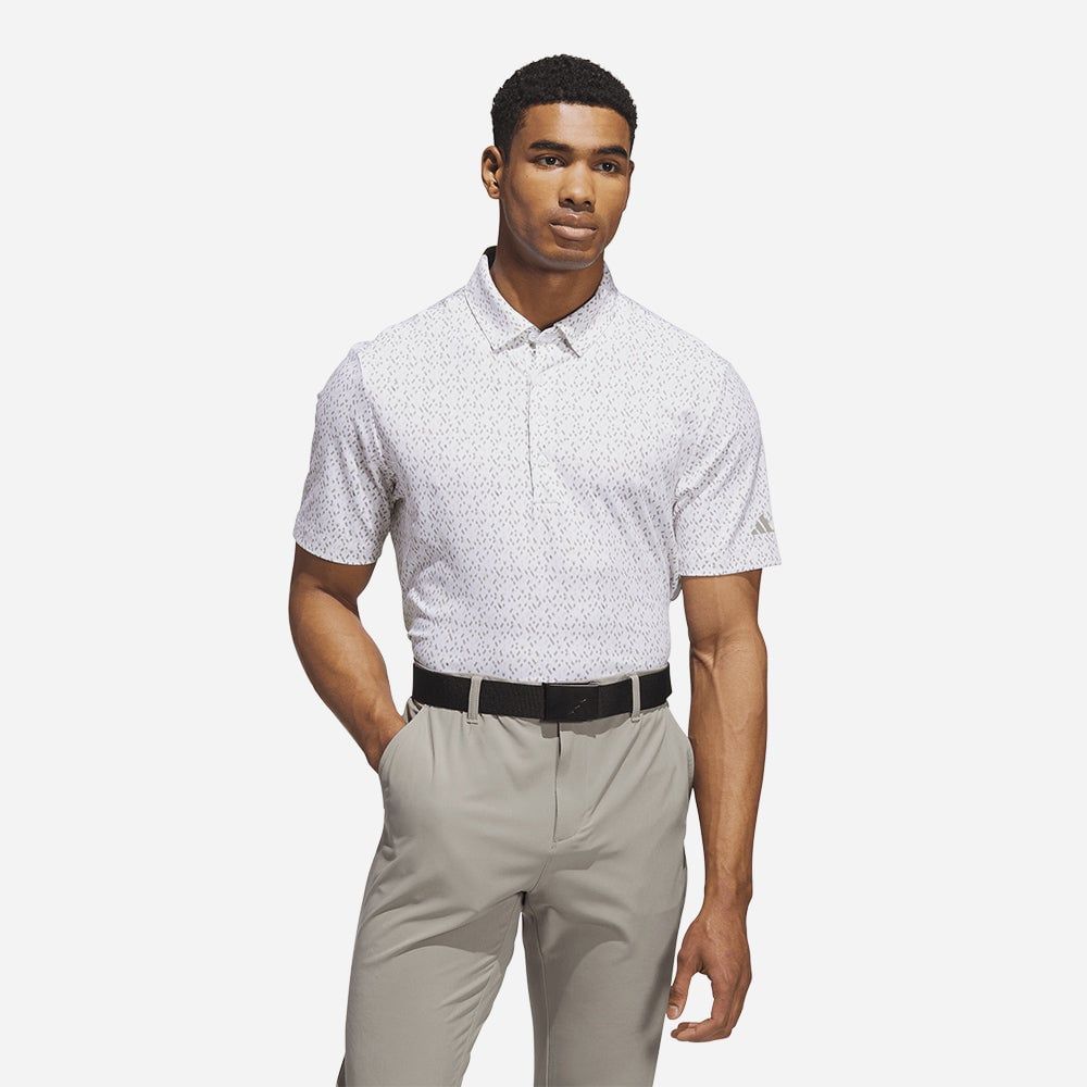 adidas - Áo thun có cổ đánh gôn Nam Men's Ultimate365 Micro Argyle Polo Shirt - White