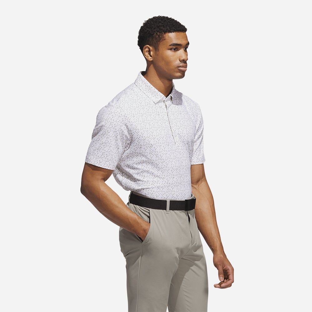 adidas - Áo thun có cổ đánh gôn Nam Men's Ultimate365 Micro Argyle Polo Shirt - White