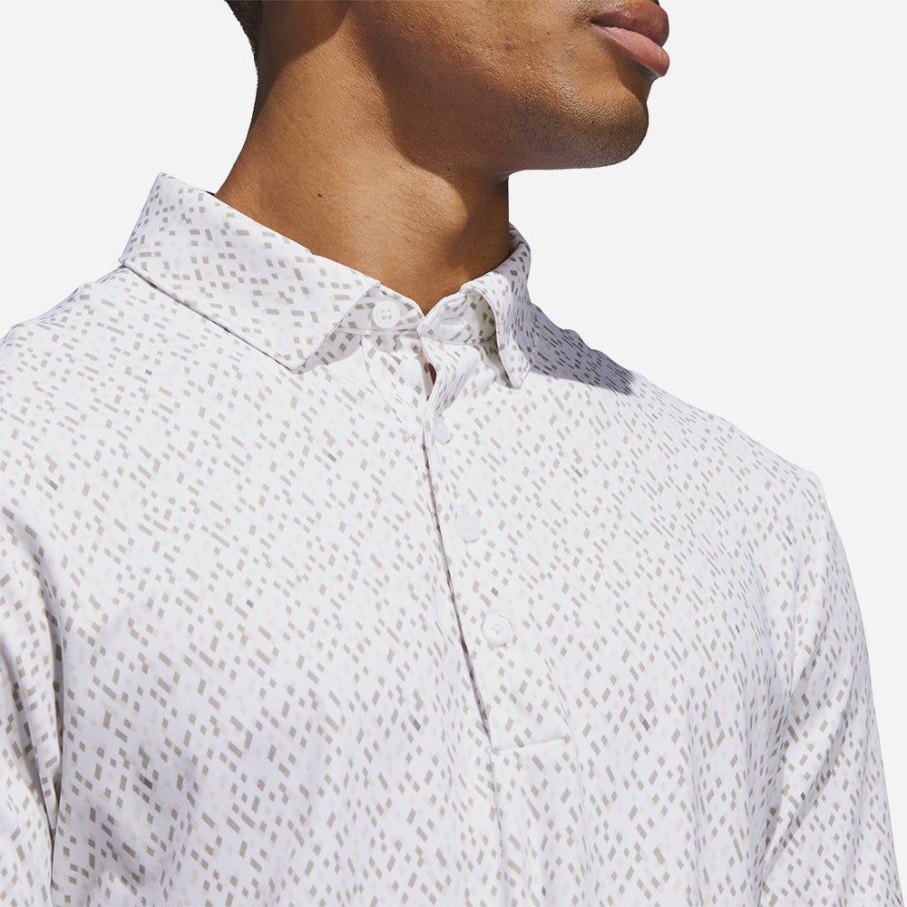 adidas - Áo thun có cổ đánh gôn Nam Men's Ultimate365 Micro Argyle Polo Shirt - White