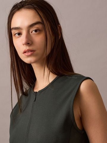 Calvin Klein - Đầm nữ Quarter Zip A-Line Mini Dress - 3