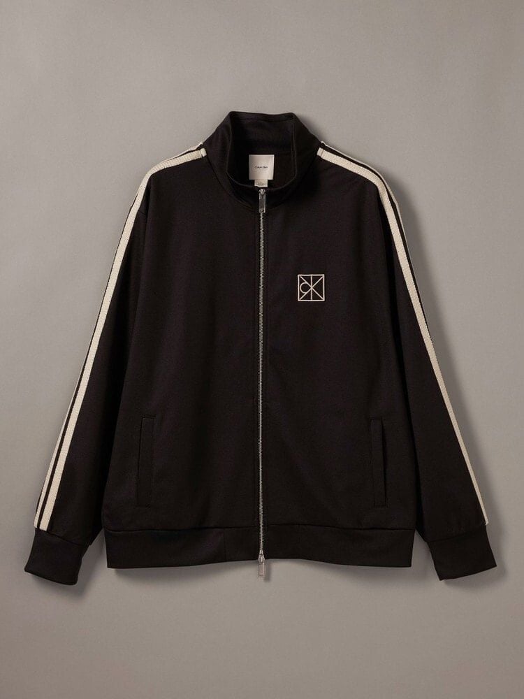 Calvin Klein - Áo khoác dệt kim nam Double Knit Relaxed Track Jacket