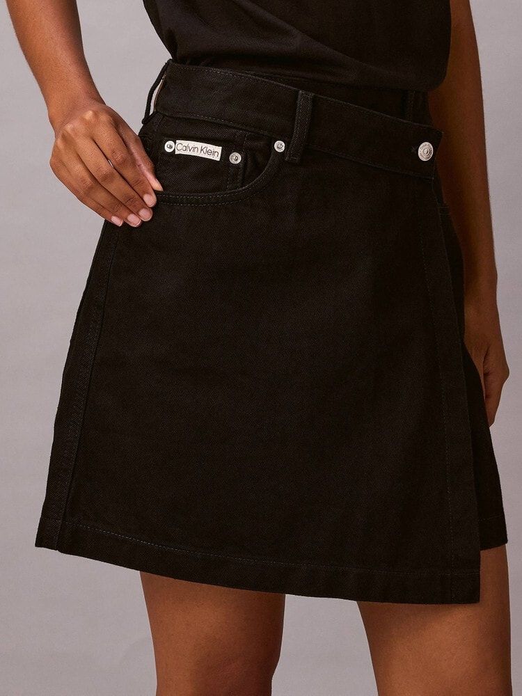 Calvin Klein - Váy nữ Denim Mini Wrap Skirt Soft