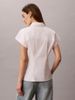 Calvin Klein - Áo Sơ Mi Nữ Cotton Poplin Short Sleeve Button-Down Shirt