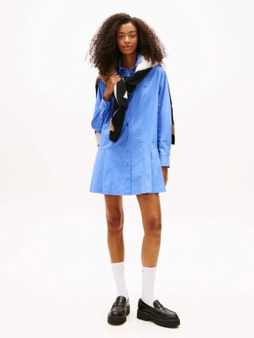 Tommy Hilfiger - Đầm Sơ Mi Nữ Tommy Jeans Women Mini Pleated Poplin Dress