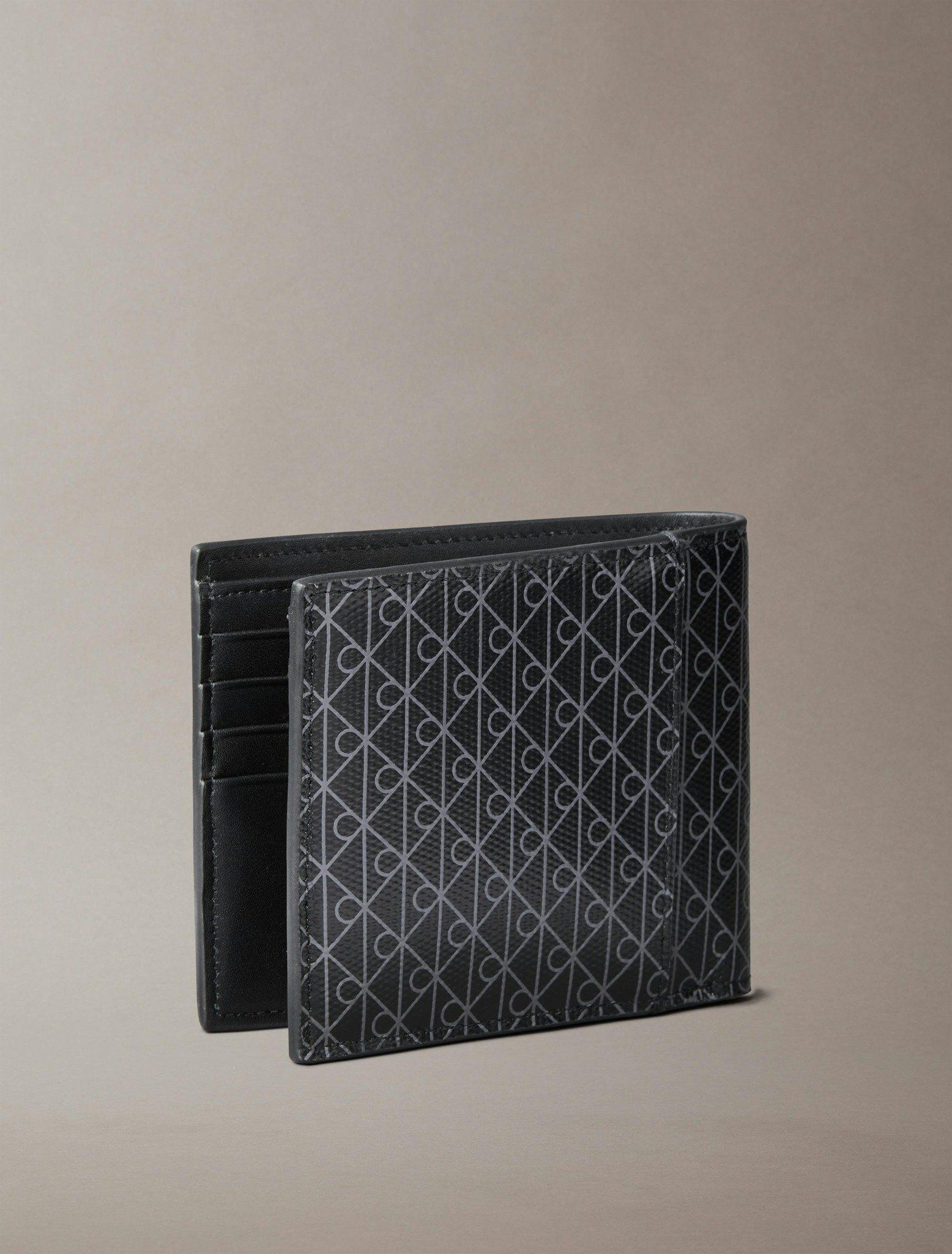 Calvin Klein - Ví nam Allover Monogram Logo Bifold Wallet with Coin Pouch