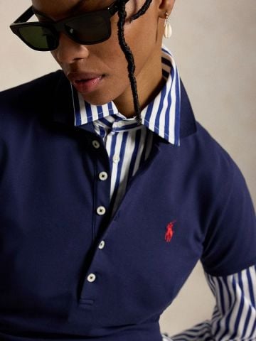 Ralph Lauren - Áo Thun Có Cổ Nữ Slim Fit Stretch Polo Shirt