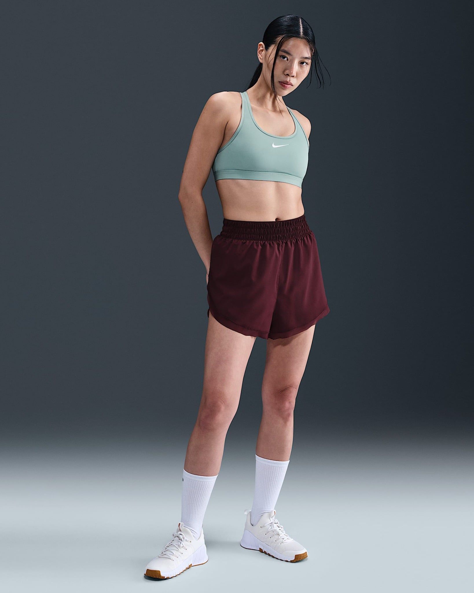 Nike - Áo ngực thể thao Nữ Swoosh Medium-Support Women's Padded Sports Bra