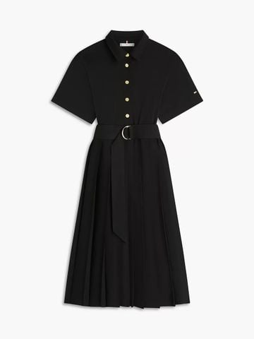 Tommy Hilfiger - Đầm Sơ Mi Nữ AF Utility Gold Button Mix Media