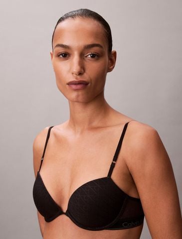 Calvin Klein - Áo Ngực Nữ Lightly Lined Demi Bra - Icon Logo Lace - 2