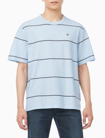Calvin Klein - Áo phông tay ngắn nam Cross Grain Wide Stripe Easy Tee