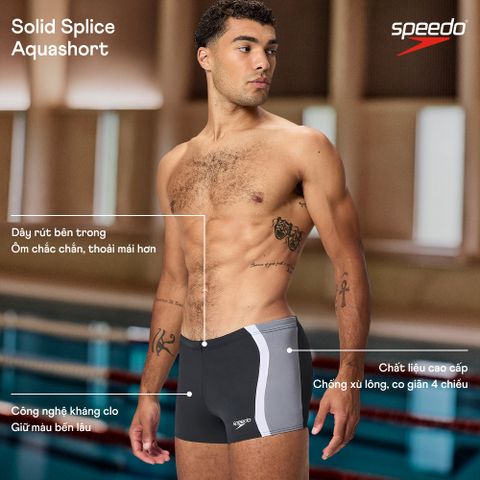 Speedo - Quần Bơi Nam Solid Splice Aquashort