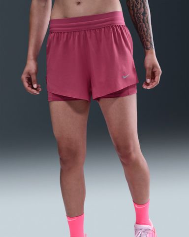 Nike - Quần ngắn thể thao Nữ Swift Women's Dri-FIT Mid-Rise 2-in-1 Running Shorts