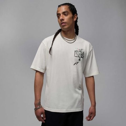 Nike - Áo phông tay ngắn thể thao Nam Jordan Brooklyn Men's Oversized Graphic T-shirt