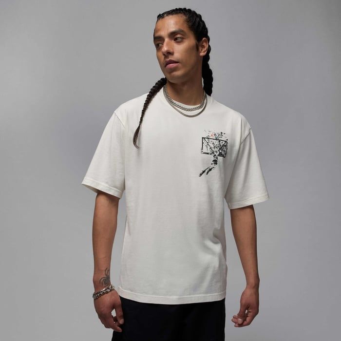 Nike - Áo phông tay ngắn thể thao Nam Jordan Brooklyn Men's Oversized Graphic T-shirt