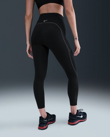 Nike - Quần lửng ống ôm thể thao Nữ Swift Women's High-Waisted 7/8 Running Leggings with Reflective Accents