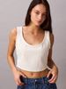 Calvin Klein - Áo ba lỗ nữ Denim Allover Monogram Cropped Tank Top