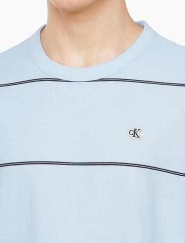 Calvin Klein - Áo phông tay ngắn nam Cross Grain Wide Stripe Easy Tee - 4