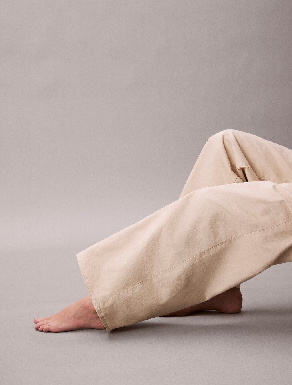 Calvin Klein - Quần kaki ống rộng nữ Super Wide Leg Twill Trousers