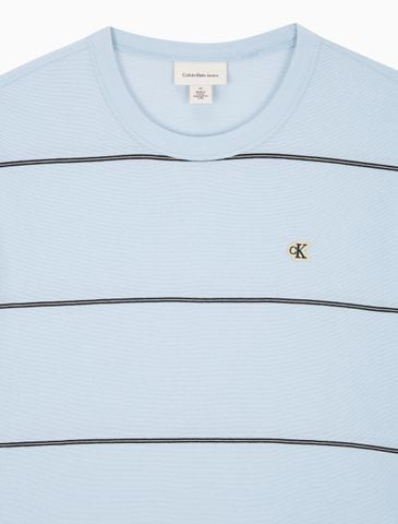 Calvin Klein - Áo phông tay ngắn nam Cross Grain Wide Stripe Easy Tee - 2