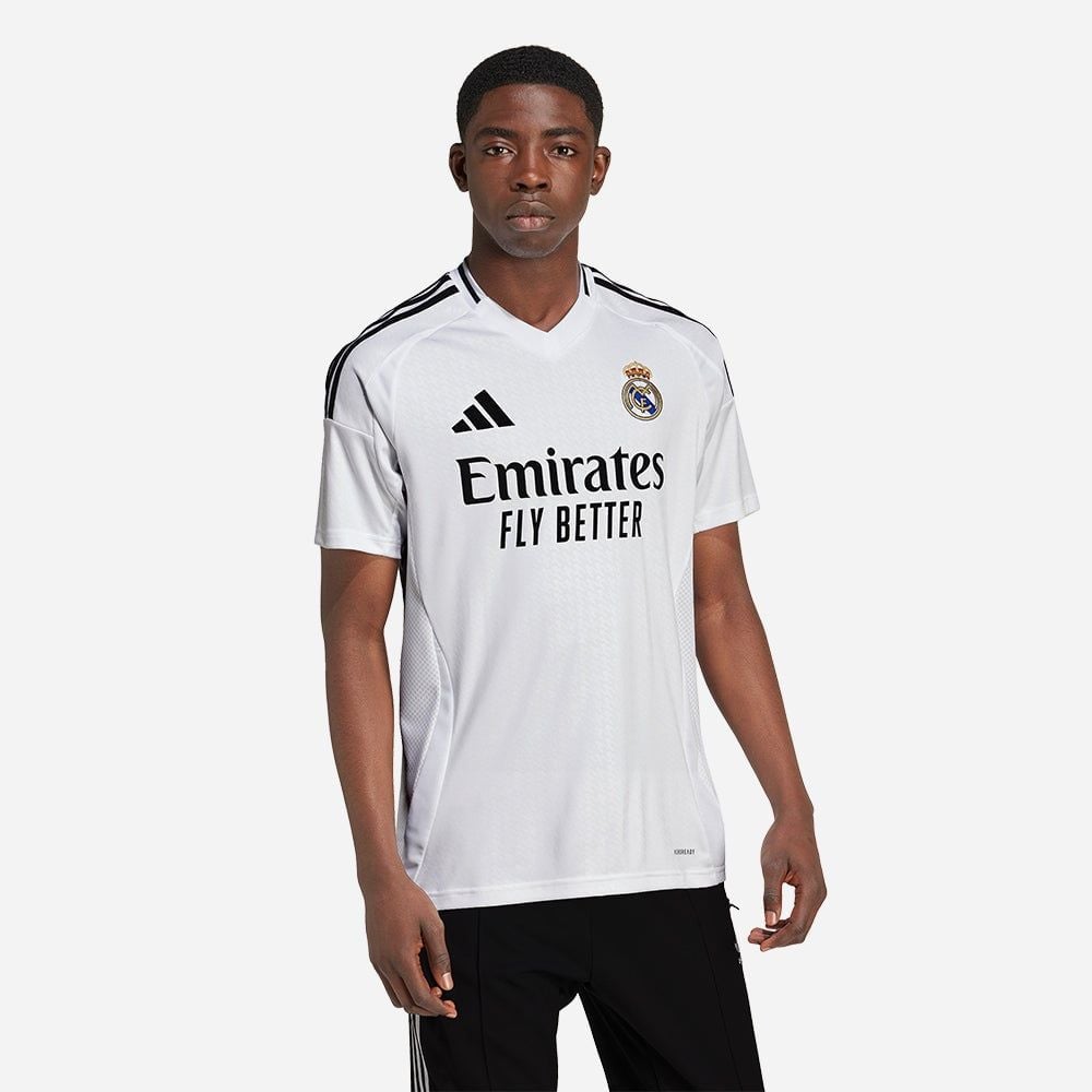 adidas - Áo thun đá banh Nam Men's Adidas Real Madrid 24/25 Home Jersey - White