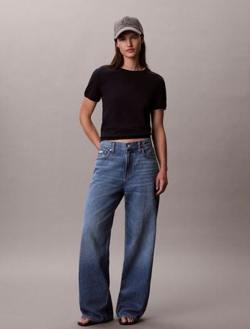 Calvin Klein - Áo Thun Tay Ngắn Nữ Contrast Trim Cotton Modal Tee