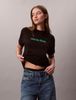 Calvin Klein - Áo thun thời trang nữ Embroidered Logo Graphic Classic T-Shirt