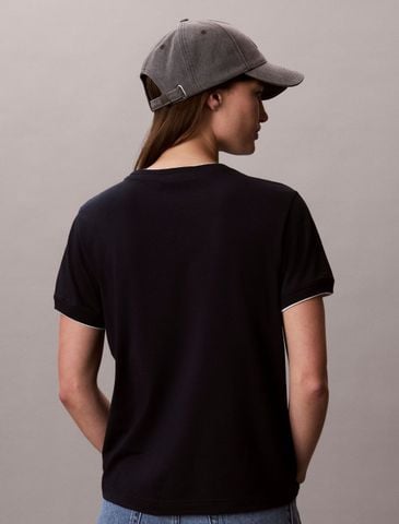 Calvin Klein - Áo Thun Tay Ngắn Nữ Contrast Trim Cotton Modal Tee