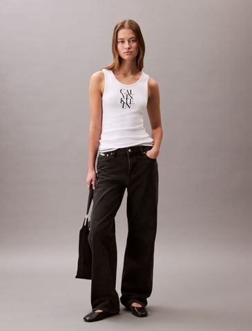 Calvin Klein - Áo ba lỗ nữ Logo Graphic Ribbed Tank Top - 2