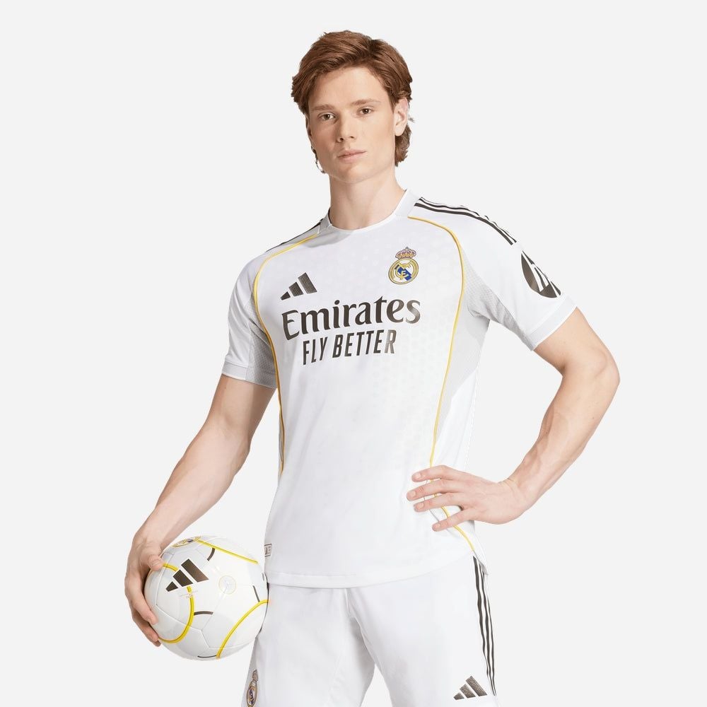 adidas - Áo thun đá banh Nam Men's Adidas Real Madrid 25/26 Home Authentic Football Jersey - White