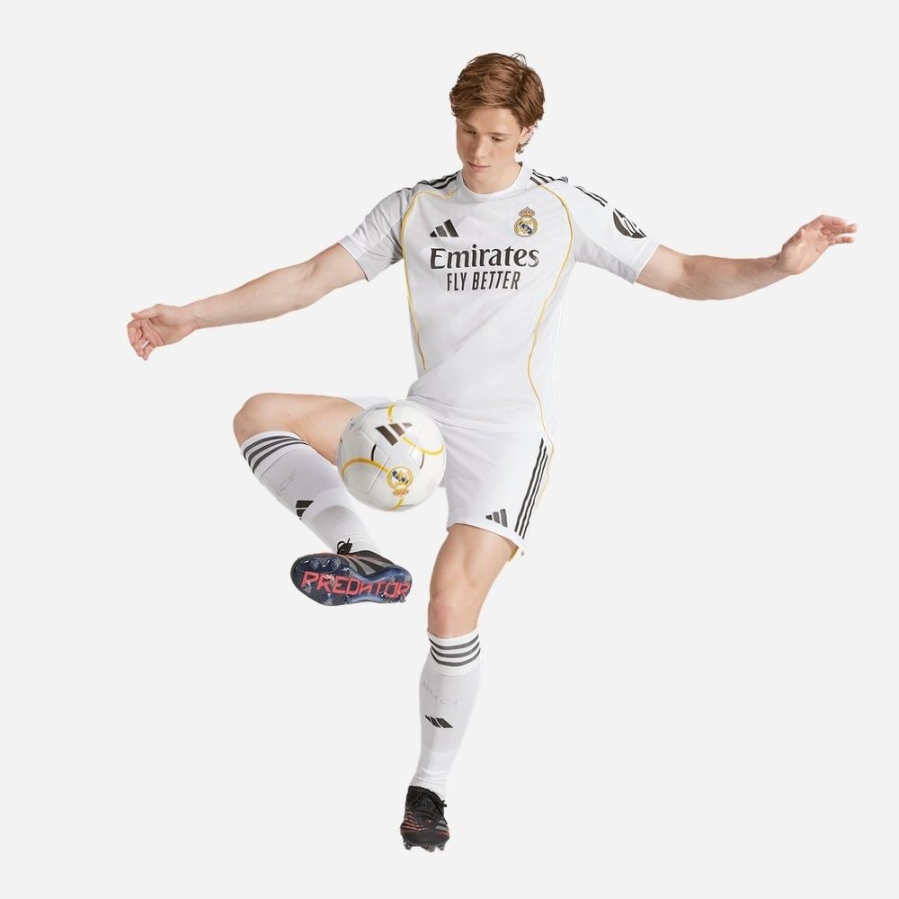 adidas - Áo thun đá banh Nam Men's Adidas Real Madrid 25/26 Home Authentic Football Jersey - White