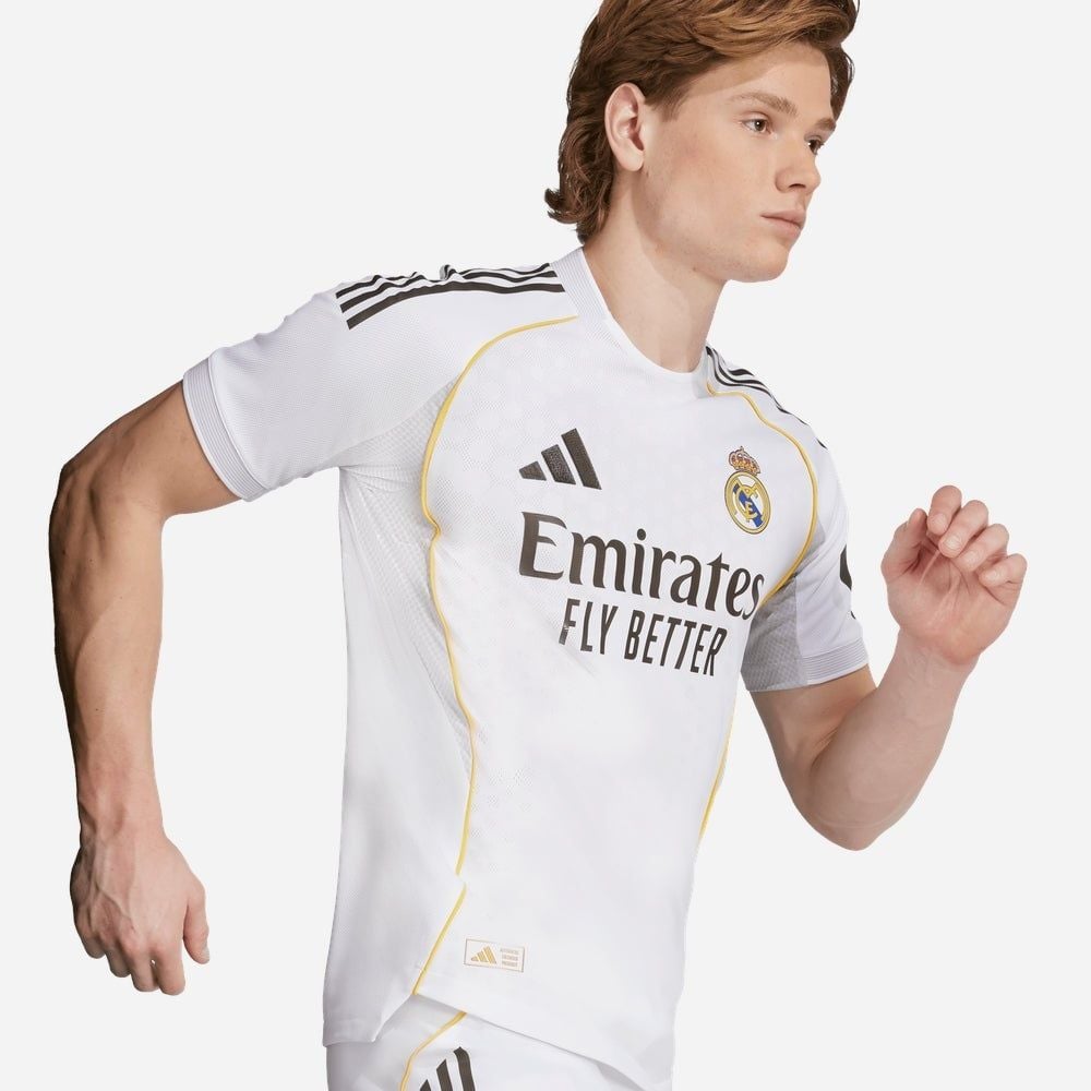 adidas - Áo thun đá banh Nam Men's Adidas Real Madrid 25/26 Home Authentic Football Jersey - White