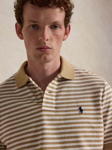 Ralph Lauren - Áo Polo Tay Ngắn Nam Custom Slim Fit Striped Mesh Polo Shirt