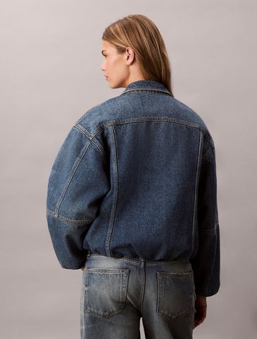 Calvin Klein - Áo khoác jeans nữ Denim Bubble Jacket