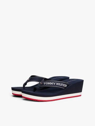 Tommy Hilfiger - Dép xỏ ngón nữ Enamel Flag Wedge Flip-Flops - 2