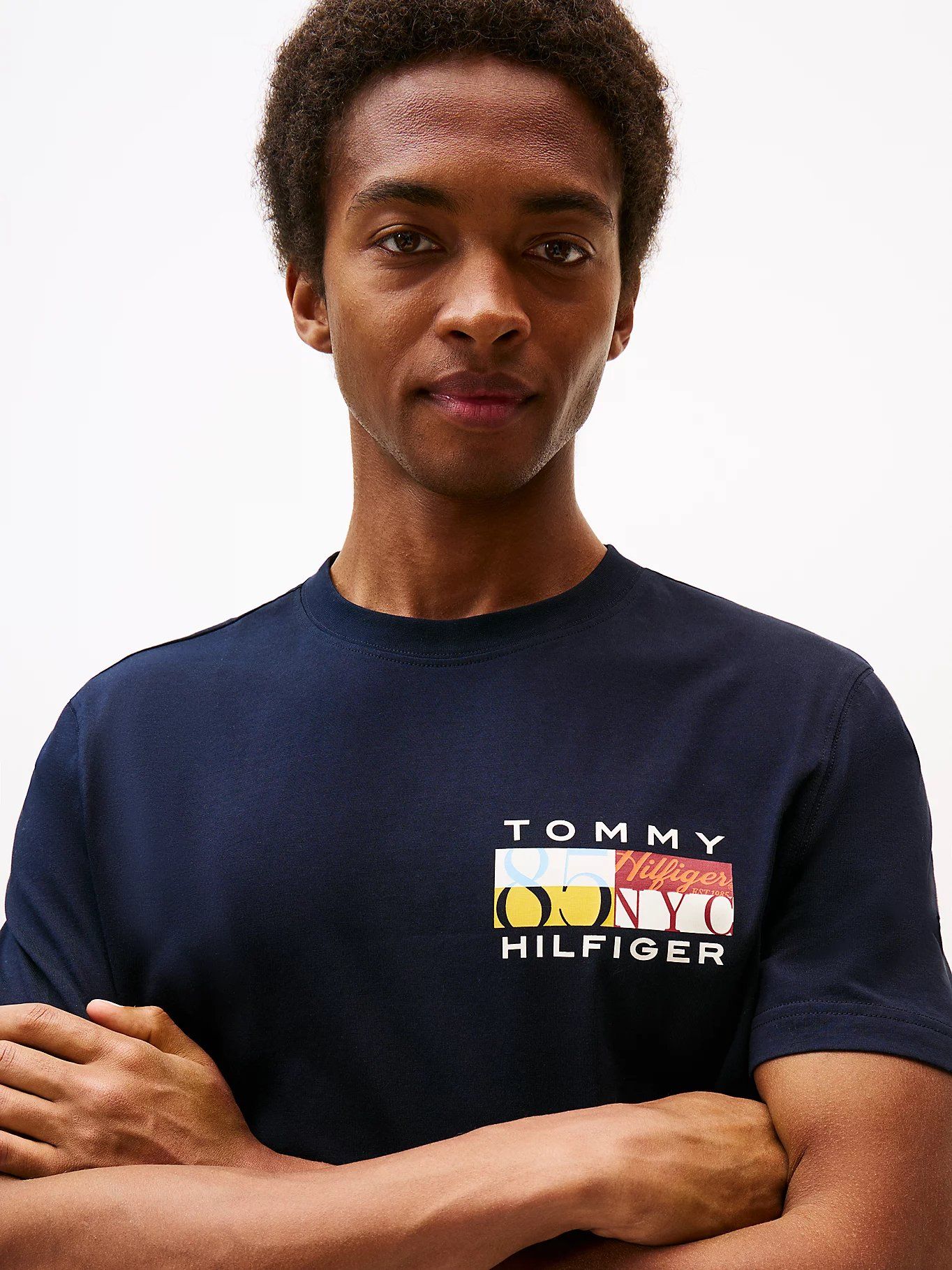 Tommy Hilfiger - Áo thun tay ngắn nam Logo Print Jersey Crew Neck T-Shirt