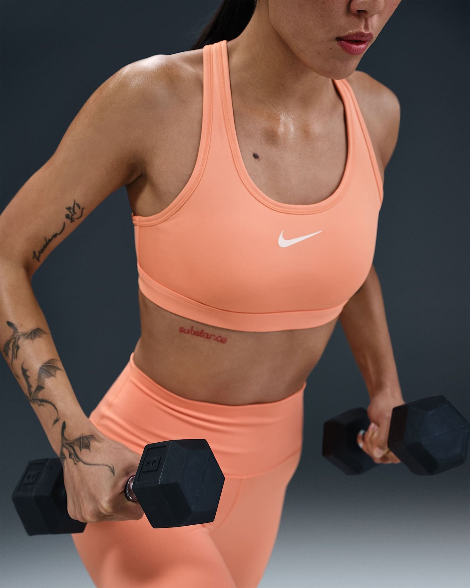 Nike - Áo ngực thể thao Nữ Swoosh Medium-Support Women's Padded Sports Bra
