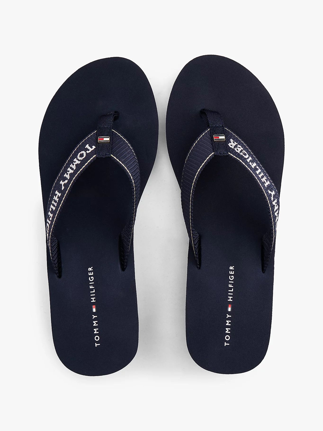 Tommy Hilfiger - Dép xỏ ngón nữ Enamel Flag Wedge Flip-Flops