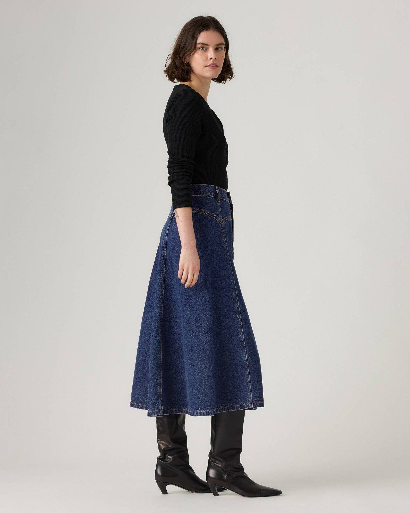 Levi's - Váy jeans nữ Yoked Western Skirt - Blue