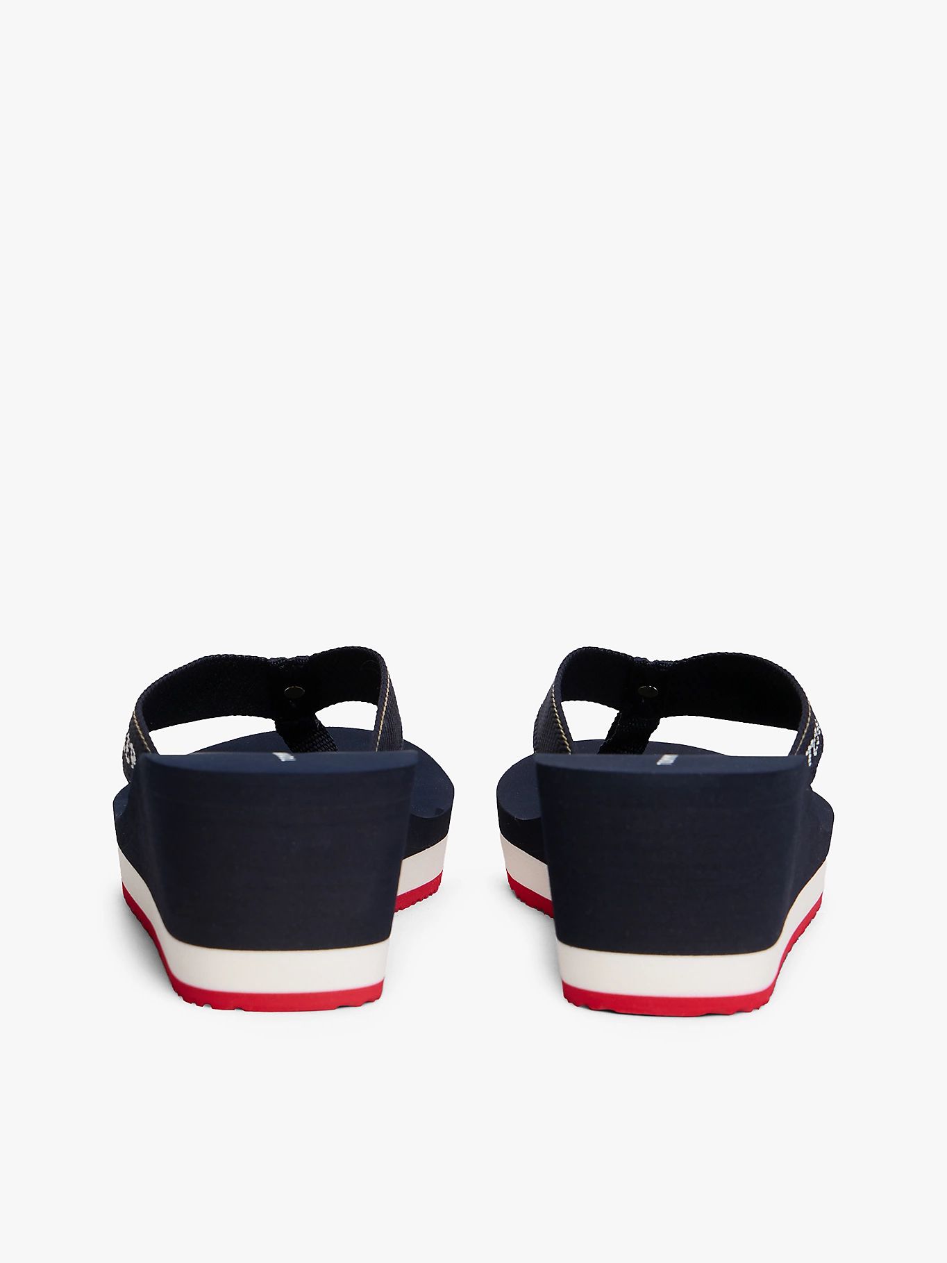 Tommy Hilfiger - Dép xỏ ngón nữ Enamel Flag Wedge Flip-Flops