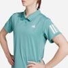 adidas - Áo thun có cổ quần vợt Nữ Women's Adidas Club Tennis Climacool 3-Stripes Polo Shirt - Blue