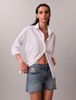 Calvin Klein - Quần Jean Ngắn Nữ 90s Signature Frayed Denim Short