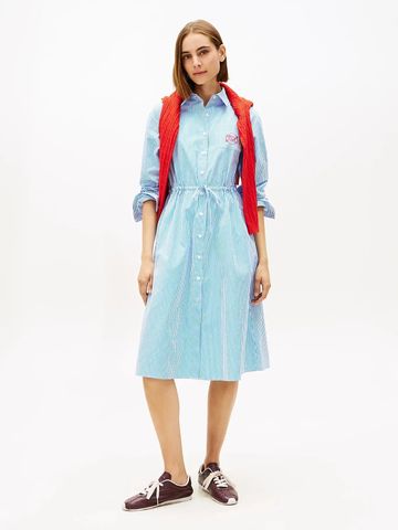 Tommy Hilfiger - Đầm Sơ Mi Nữ Regular Banker Stripe Shirt Dress